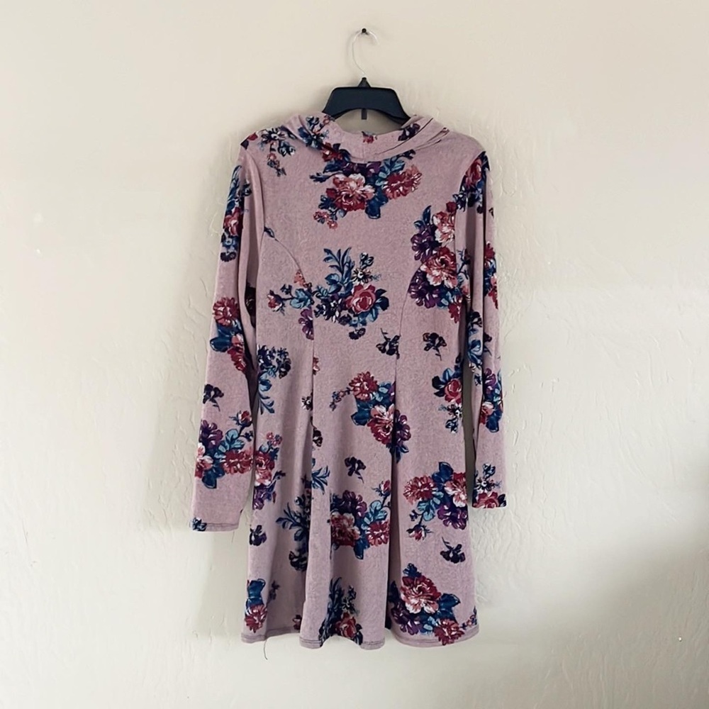 🌿Final Sale Eyeshadow Floral Soft Knit Sweater Dress - Picture 5 of 9